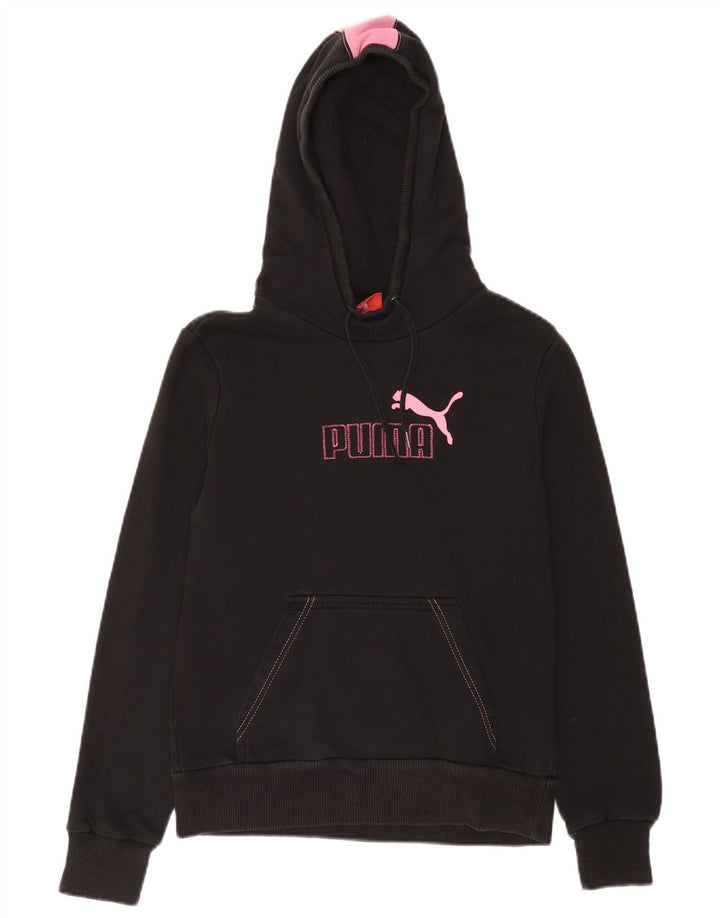 Puma feminino gráfico moletom com capuz Reino Unido 12 médio preto