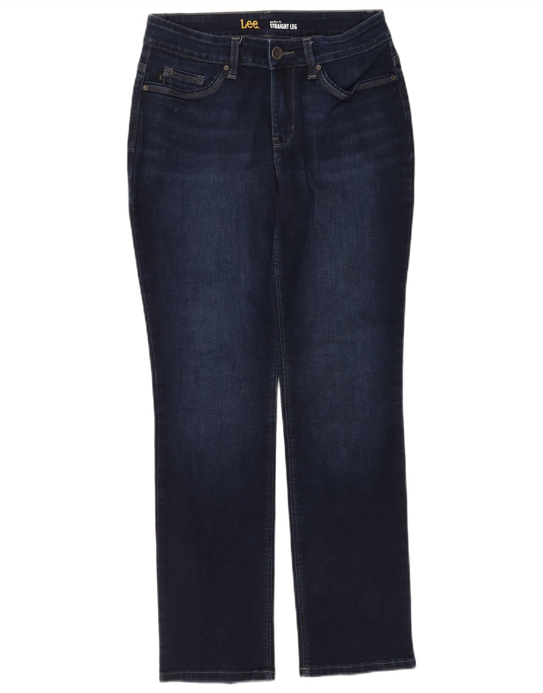 Jeans retos femininos Lee W28 L30 azul marinho