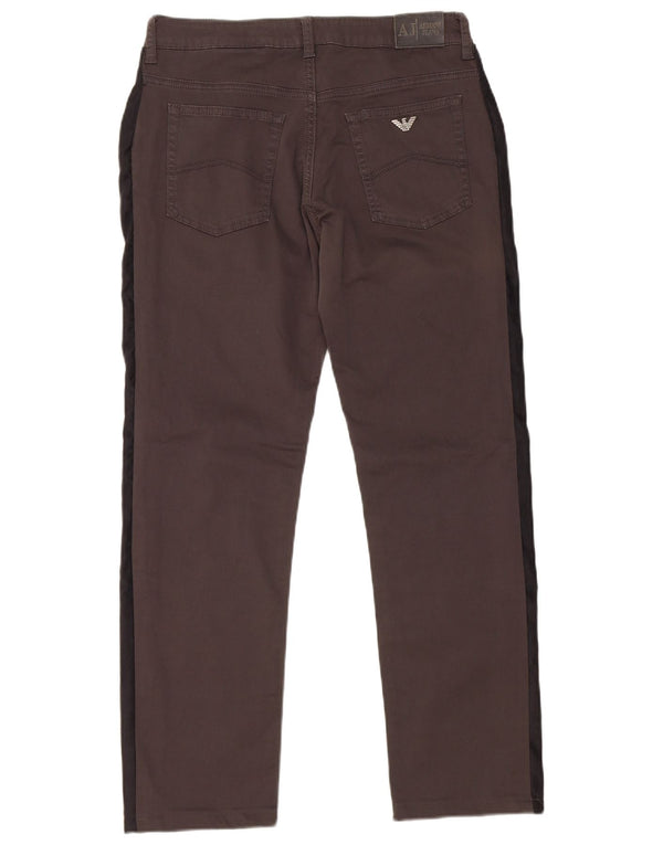 Calças casuais retas para meninas Armani 14-15 anos W29 L28 cinza colorblock