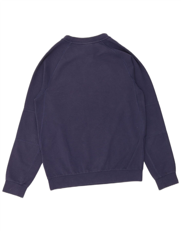 NIKE Mens Graphic Moletom Jumper Pequeno Azul Marinho Algodão