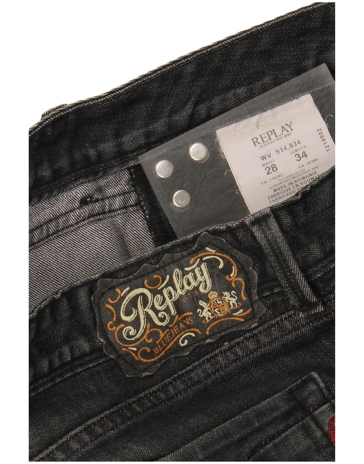 REPLAY Jeans Blondy Slim Feminino W28 L34 Algodão Cinza