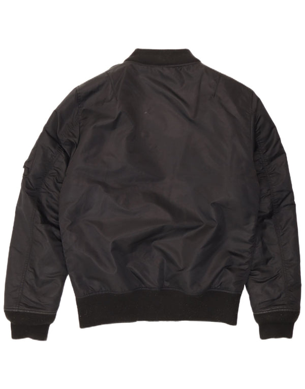 Superdry Mens The Rookie Bomber Jacket UK 40 Grande Preto