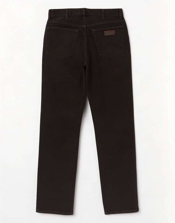 Wrangler Masculino Texas Straight Jeans W32 L32 Algodão Preto