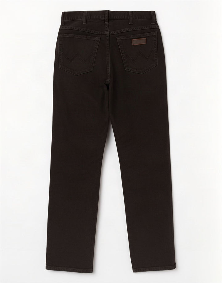 Wrangler Masculino Texas Straight Jeans W32 L32 Algodão Preto