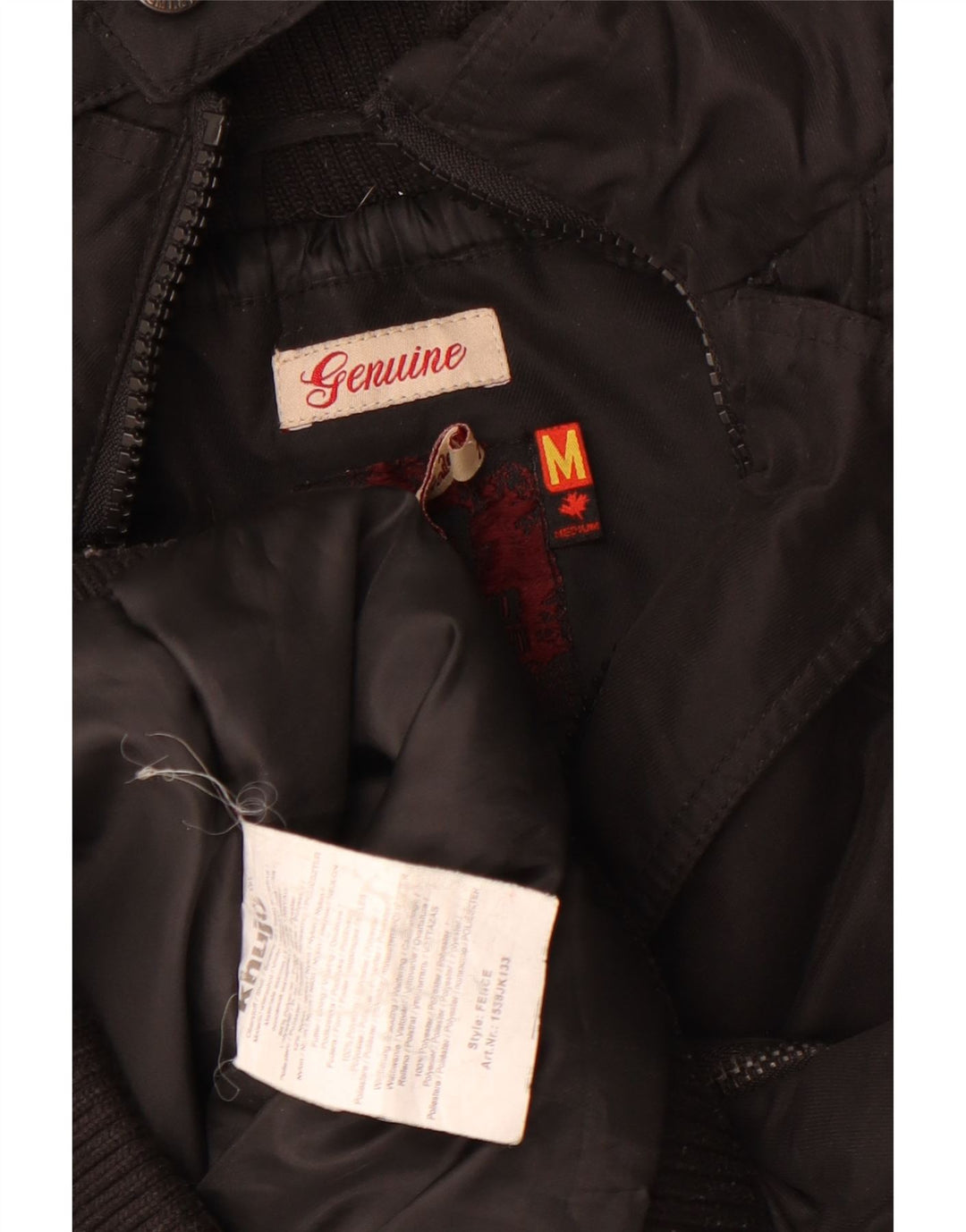 Jaqueta bomber feminina com capuz KHUJO UK 14 poliéster preto médio