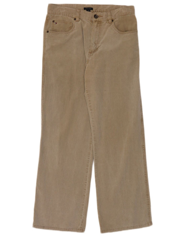 Calças de veludo Tommy Hilfiger meninos 15-16 anos W30 L28 algodão bege