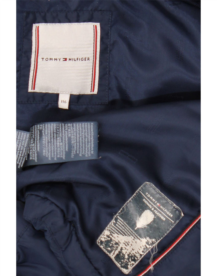 Jaqueta acolchoada masculina Tommy Hilfiger 5-6 anos azul marinho poliéster