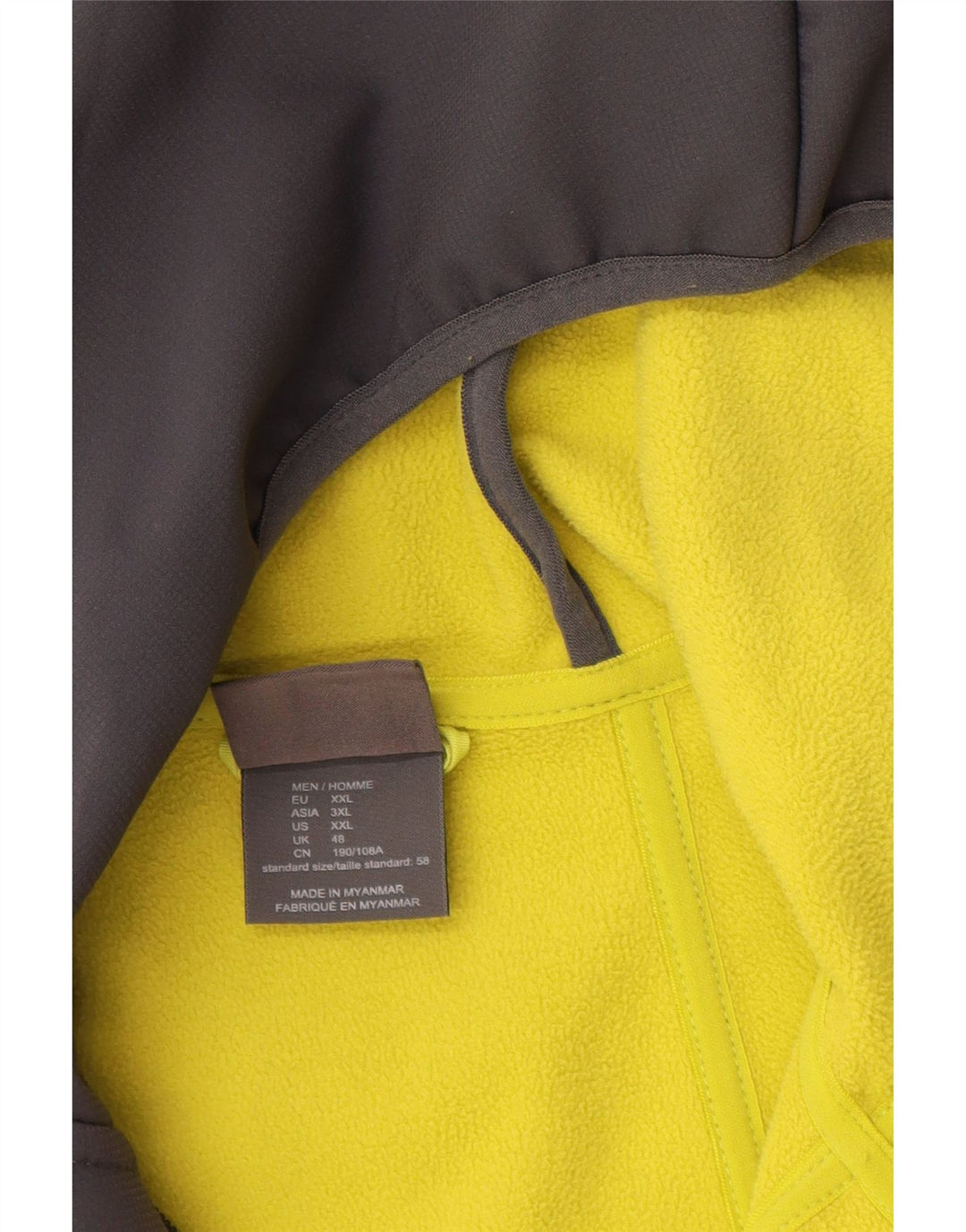 Jaqueta corta-vento masculina Jack Wolfskin com capuz Reino Unido 48 2XL poliéster cinza