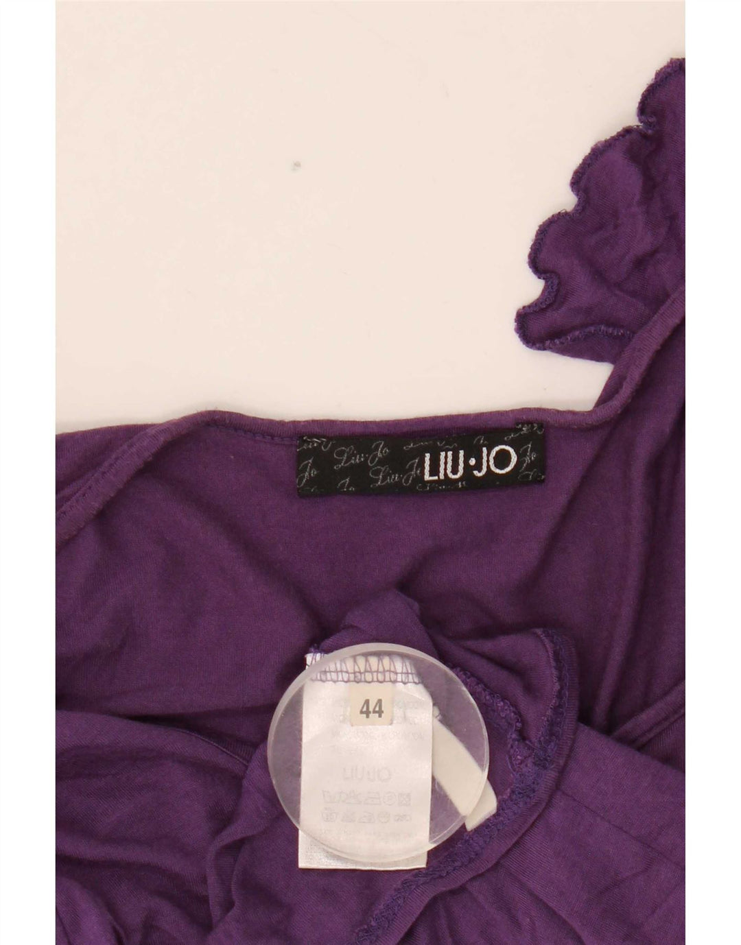 Liu Jo Blusa feminina sem mangas Top IT 44 Médio Roxo Modal