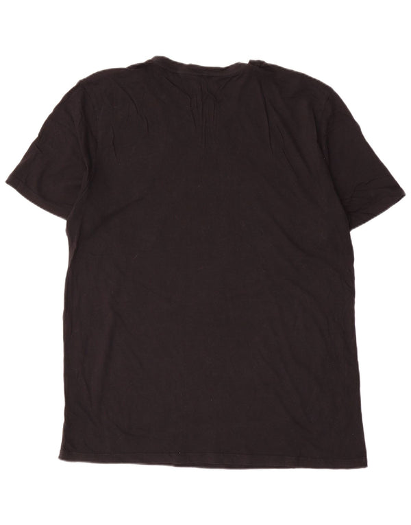 Hurley Camiseta masculina gráfica grande preta