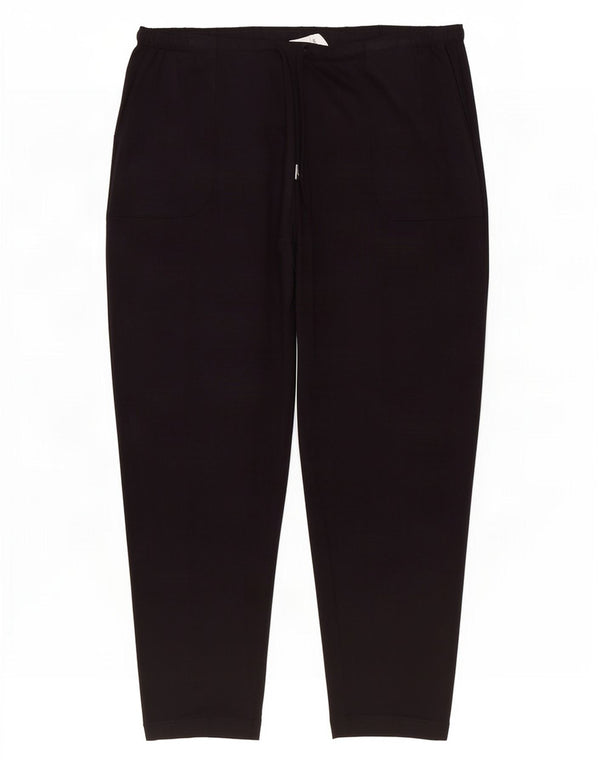 Calça de treino feminina Marks & Spencer Joggers Reino Unido 16 grande viscose preta