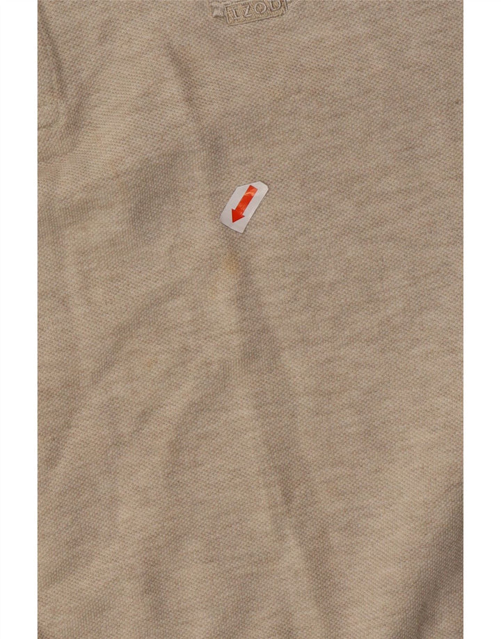 Camisa polo masculina IZOD XL algodão manchado bege