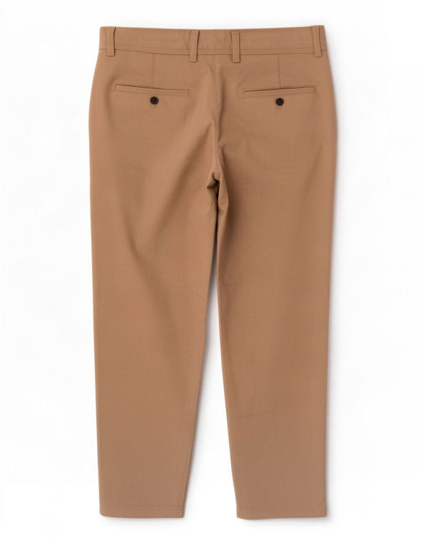Zara Mens Slim Chino Calças EU 42 Grande W32 L28 Poliéster Bege