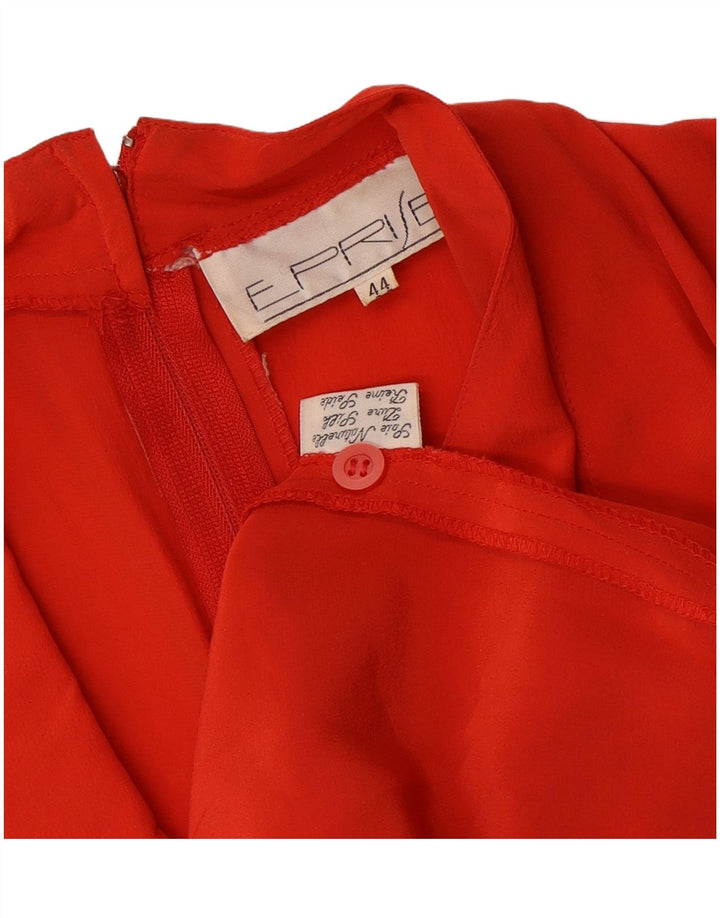 Vestido envolvente feminino VINTAGE IT 44 seda laranja médio