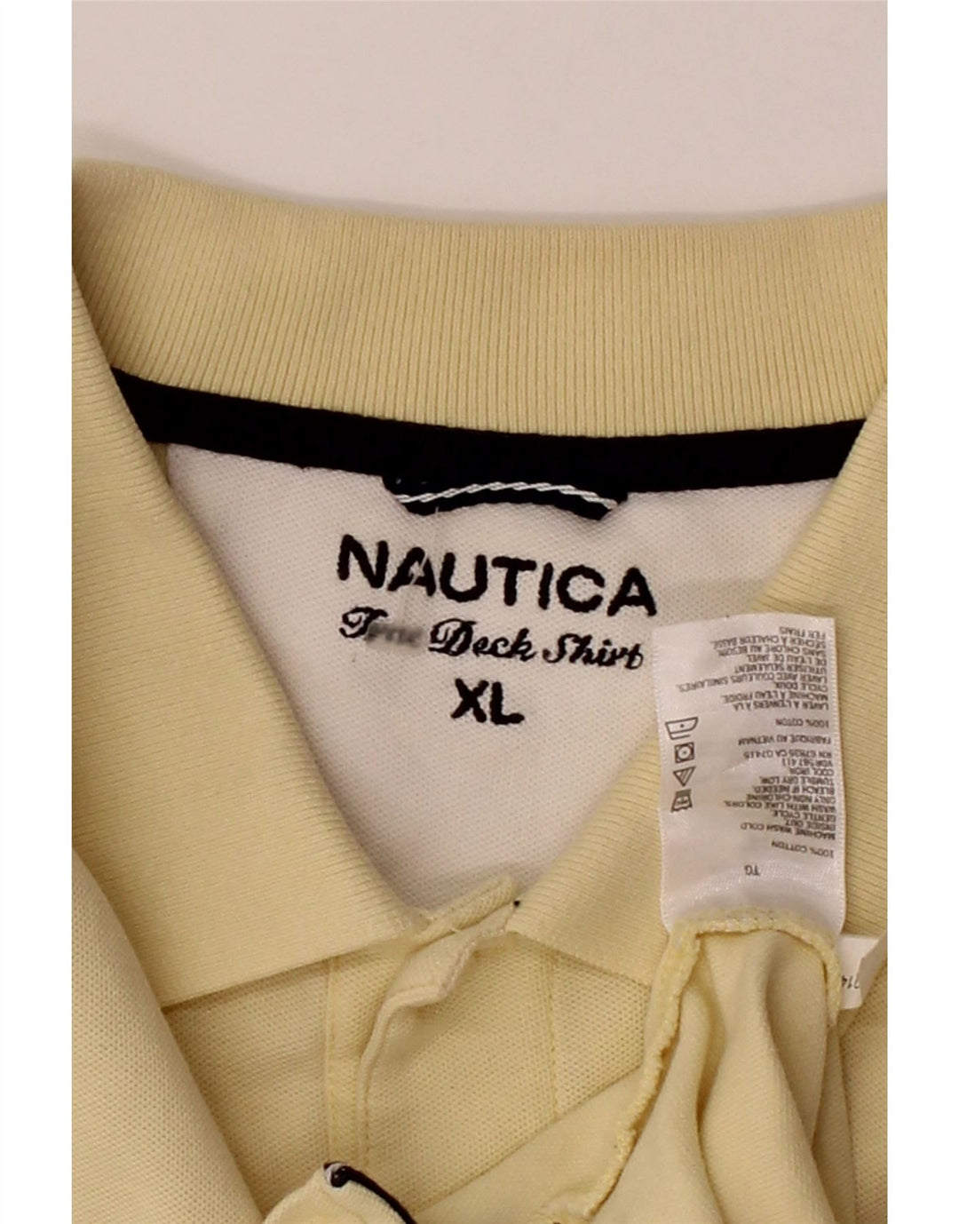 NAUTICA Mens Polo Shirt XL Yellow Cotton Vintage Nautica and Second-Hand Nautica from Messina Hembry 
