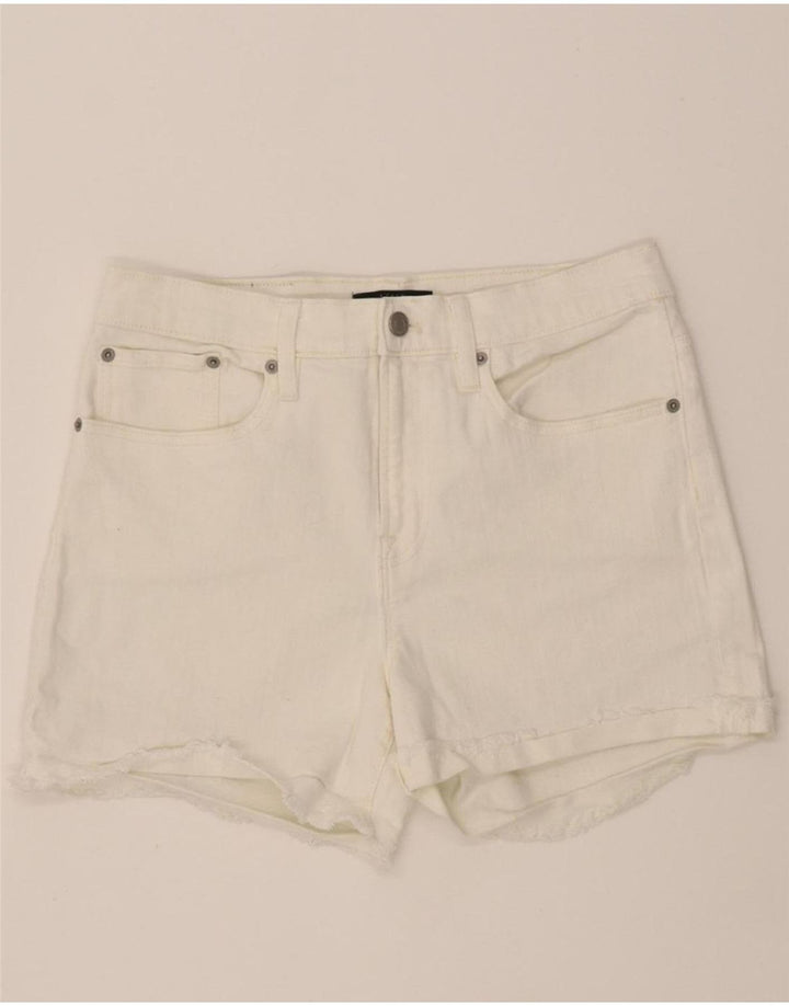 J. CREW Womens Mercantile Denim Shorts W28 Medium White Cotton Vintage J. Crew and Second-Hand J. Crew from Messina Hembry 