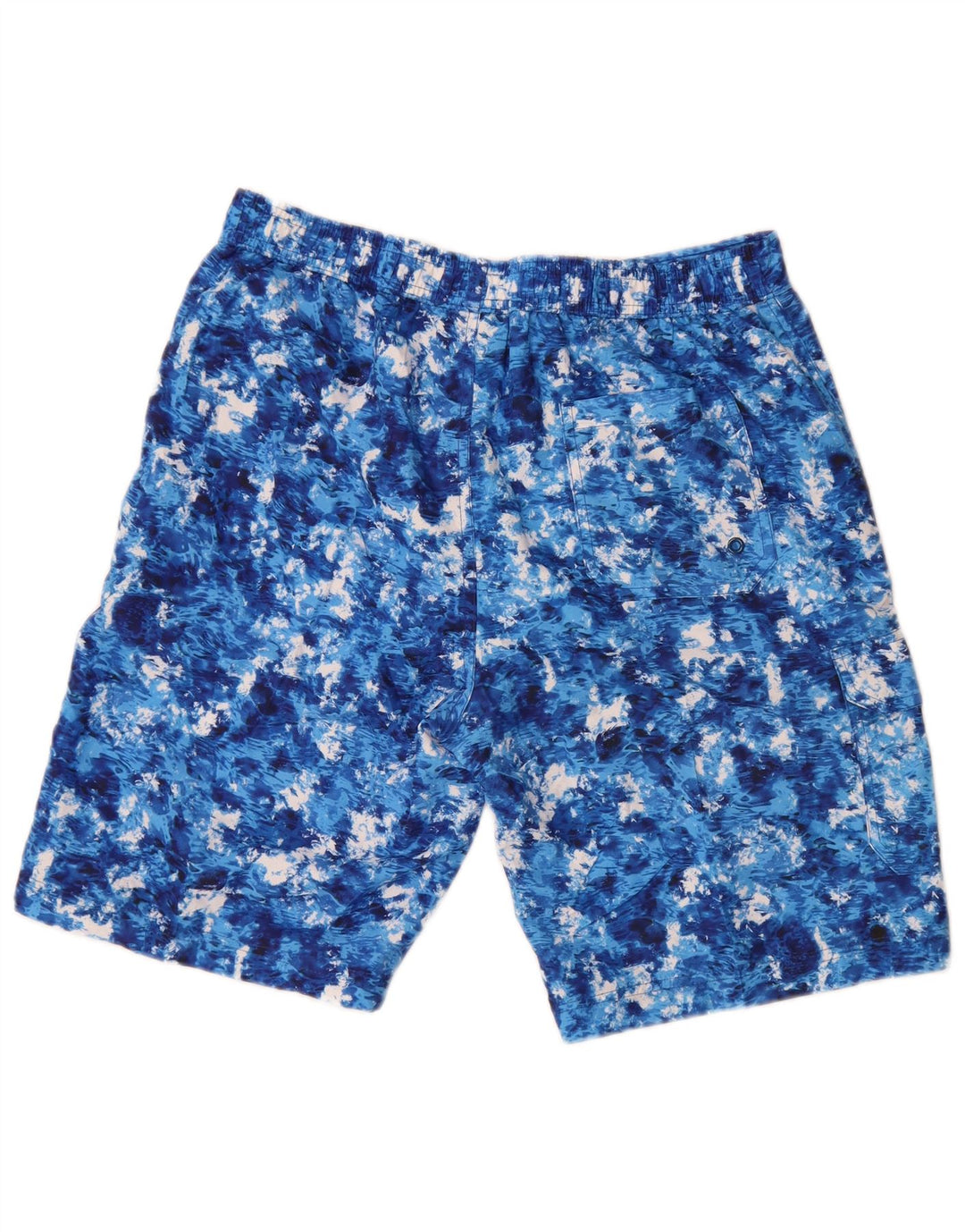 Poliéster azul médio da tintura do laço do short de natação dos homens do armazém da montanha