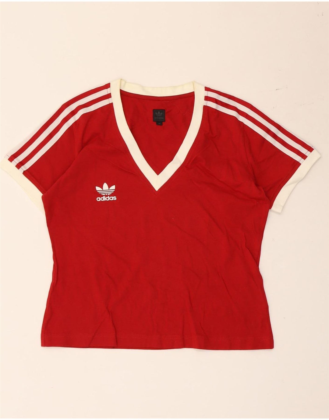Camiseta feminina Adidas Top IT 42 médio algodão vermelho