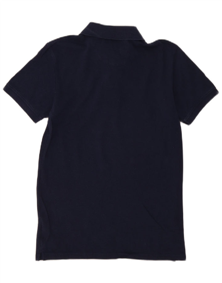 Camisa polo masculina Lyle & Scott pequena azul marinho algodão