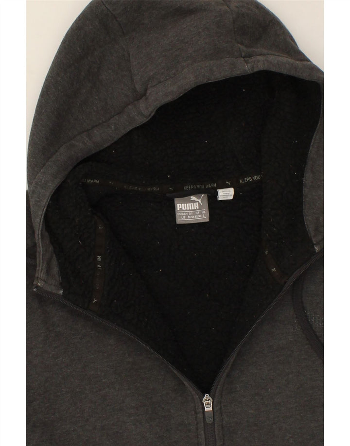 PUMA Mens Zip Hoodie Sweater Large Grey Cotton Vintage Puma and Second-Hand Puma from Messina Hembry 