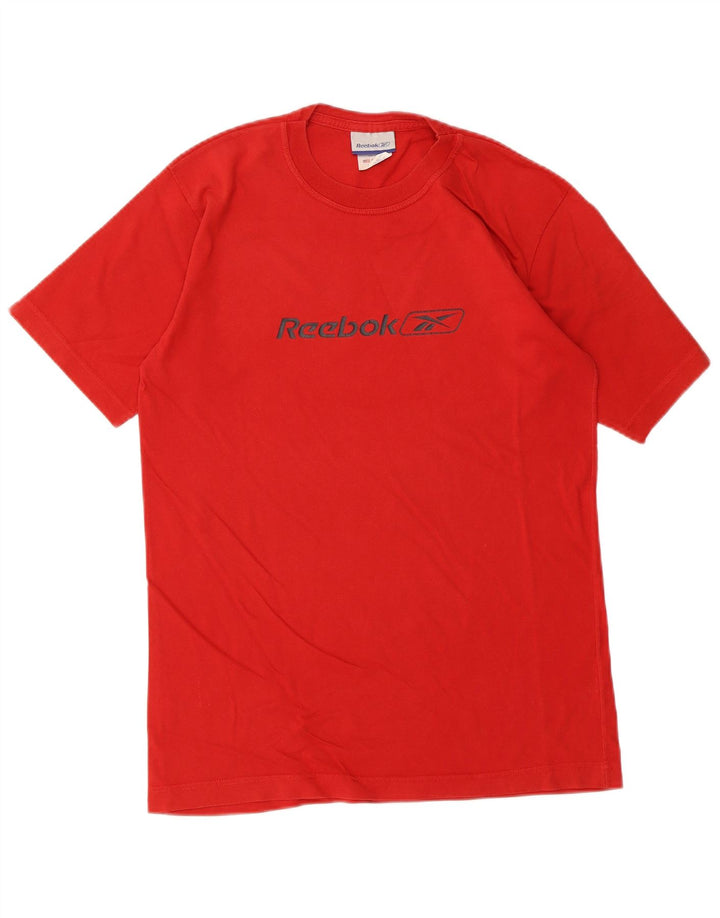 Camiseta gráfica masculina Reebok Top pequeno algodão vermelho