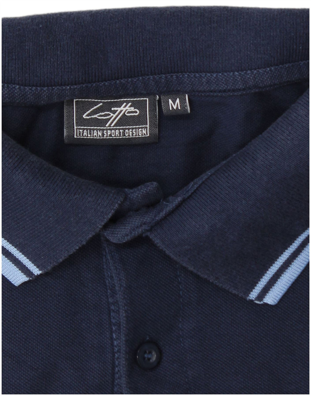 Camisa polo masculina Lotto média azul marinho listrada