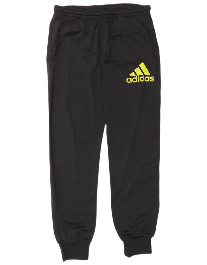 ADIDAS Calças de treino masculinas Joggers UK 40/42 Médio Preto Poliéster