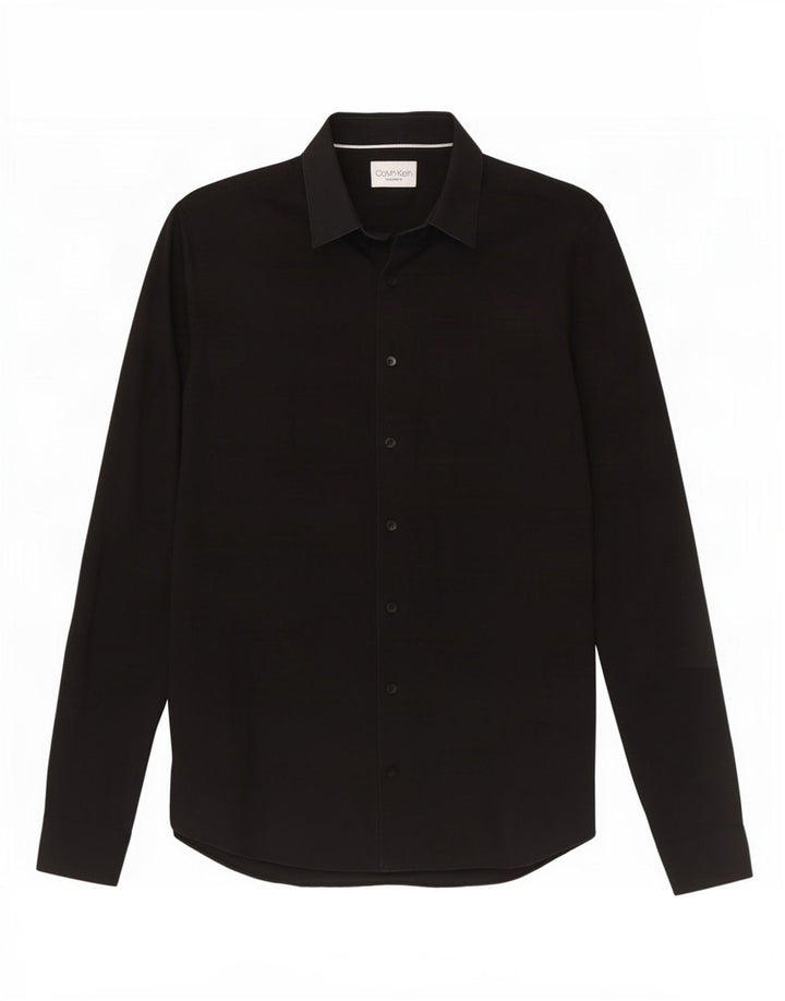 Camisa Calvin Klein Masculina Extra Slim Fit Tamanho 38 15 Médio Preto