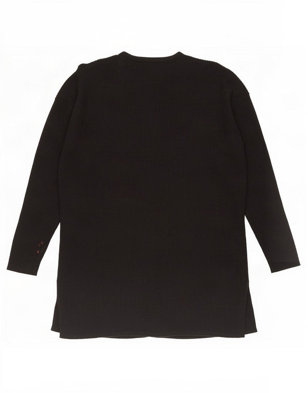 Suéter cardigã aberto feminino Marks & Spencer Reino Unido 18 grande viscose preta