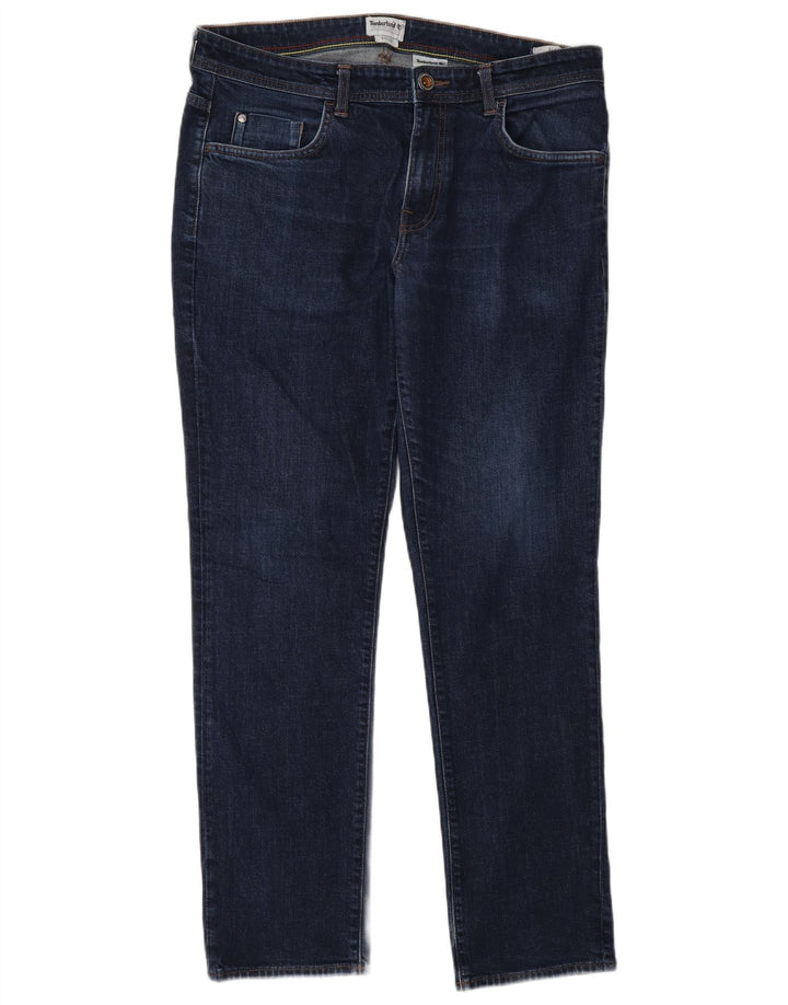 Timberland Mens Slim Jeans W34 L32 Azul Algodão