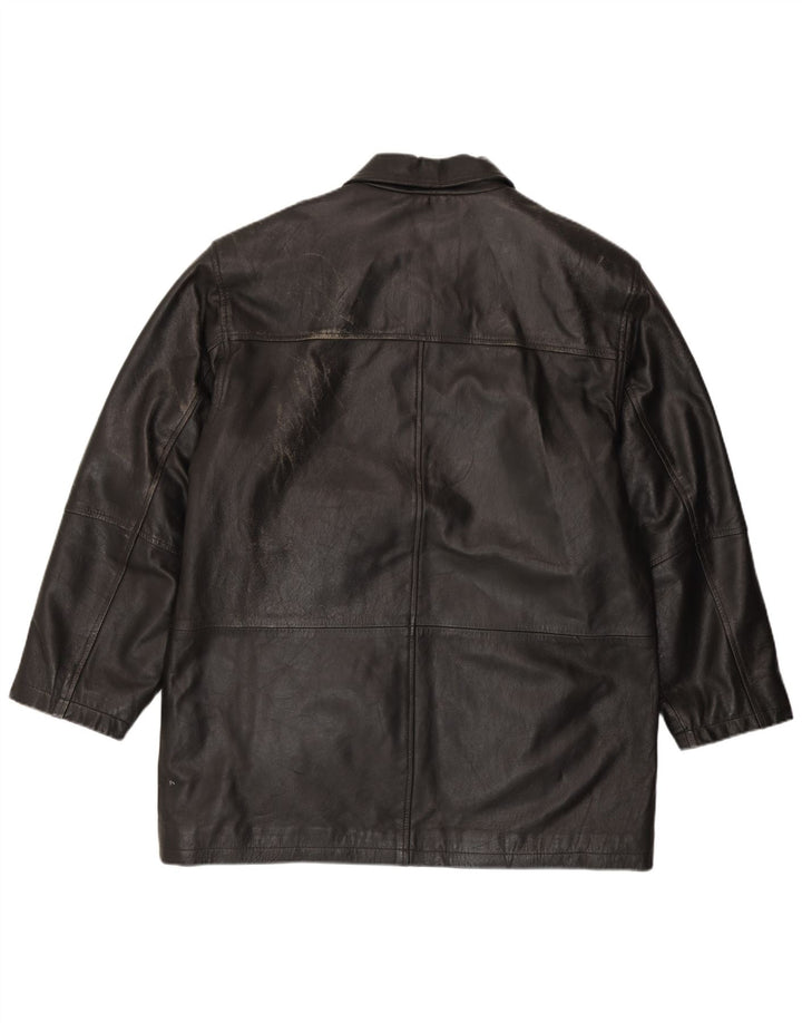 Jaqueta de couro masculina Debenhams UK 40 grande couro preto