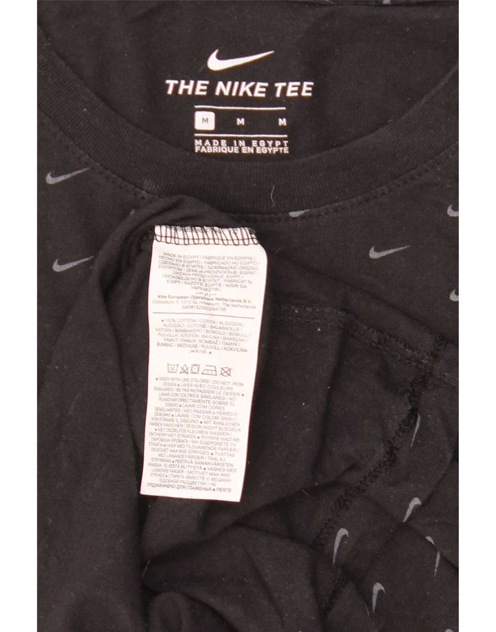Camiseta Nike masculina gráfica Top médio algodão preto