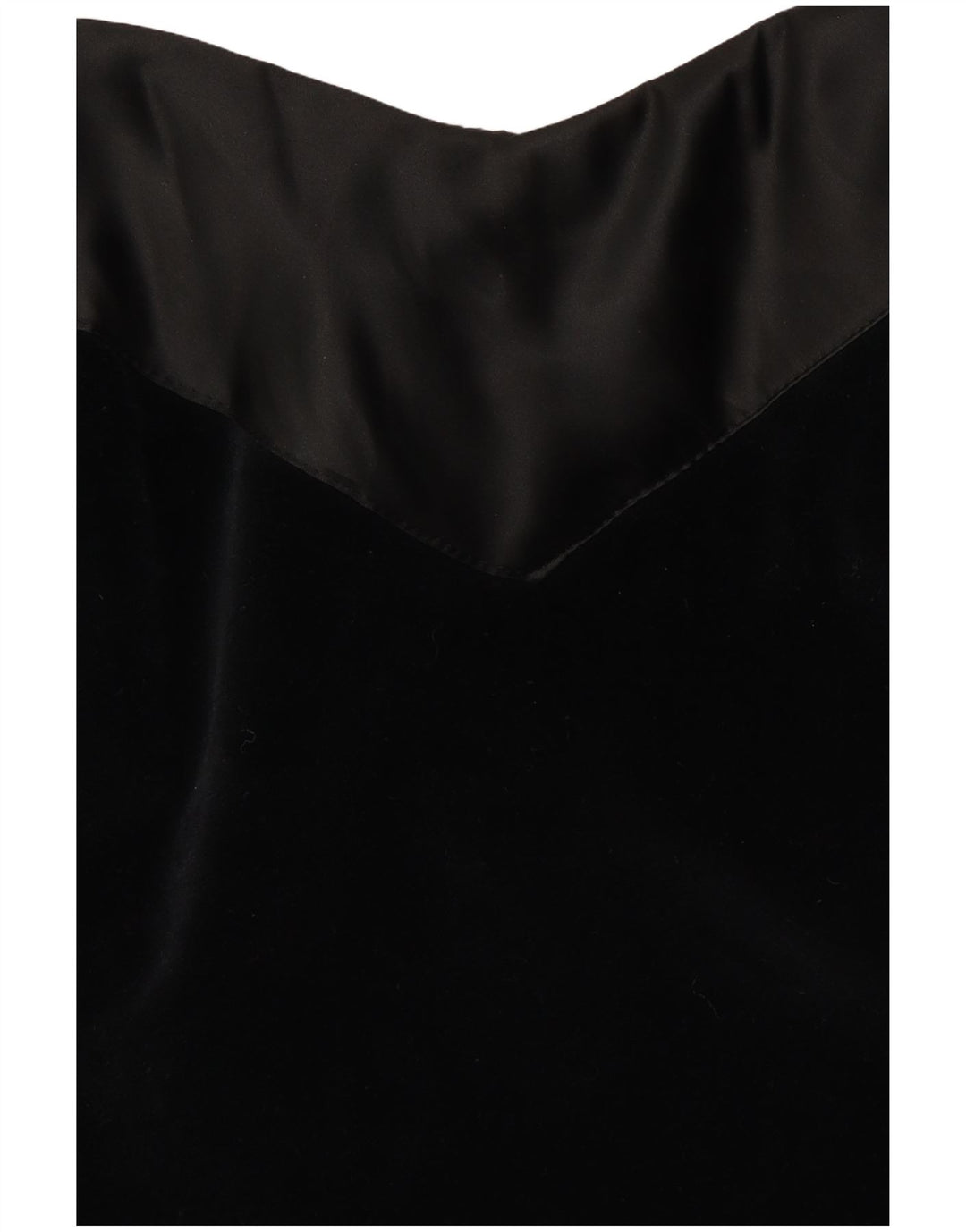 Vestido feminino VINTAGE de veludo com frente única UK 10 pequeno preto