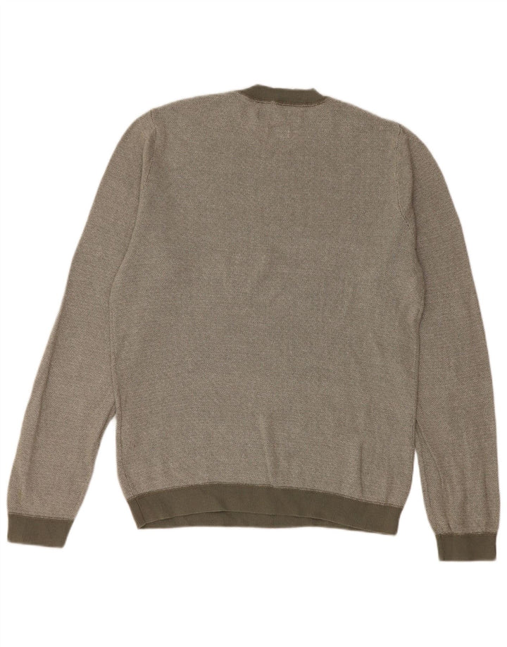 Suéter masculino Jack & Jones com gola redonda e algodão cáqui pequeno