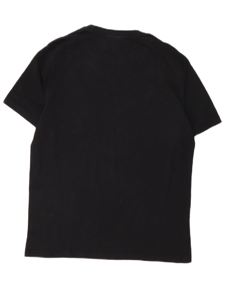 Camiseta gráfica masculina Gas Top grande de algodão preto