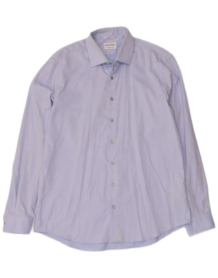 Camisa masculina Calvin Klein tamanho 42 grande algodão azul