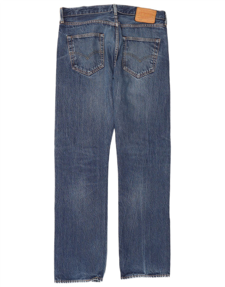 Levi's Masculino 501 Straight Jeans W32 L32 Azul Algodão