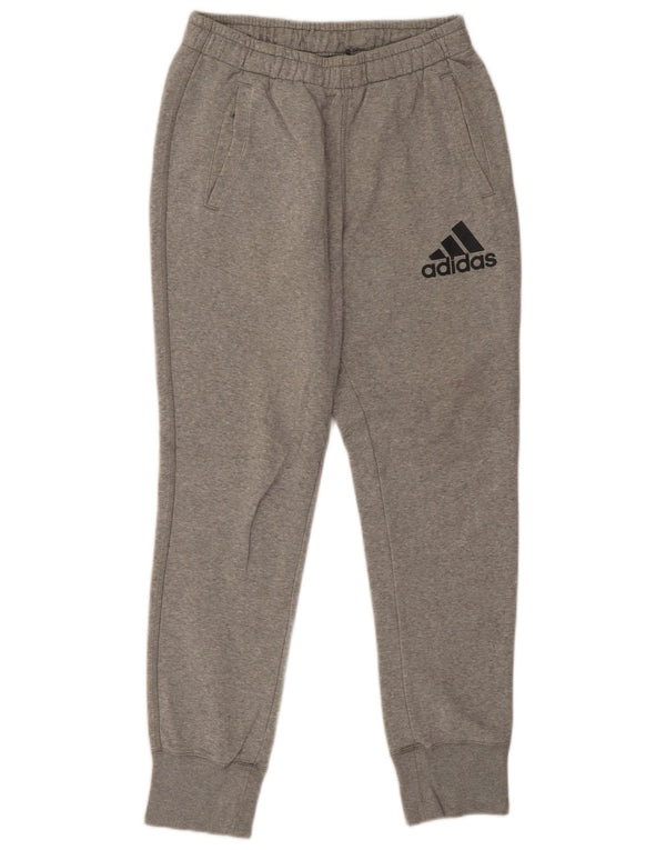 Calça de treino masculina Adidas Joggers cinza médio algodão manchado