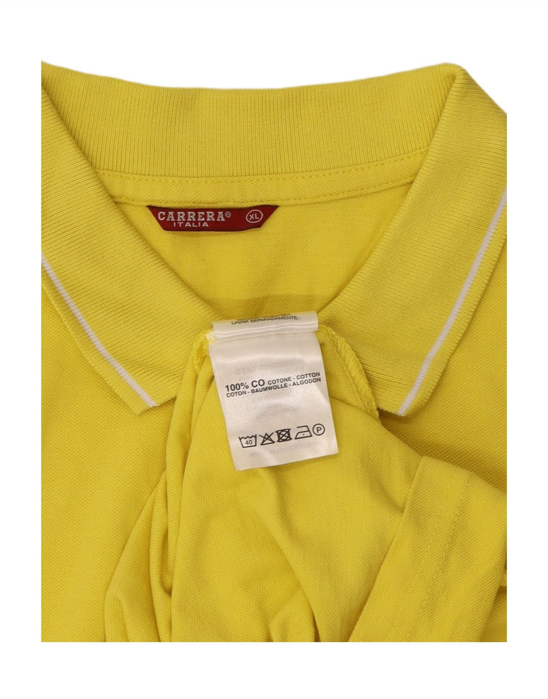 Camisa polo masculina CARRERA XL algodão amarelo