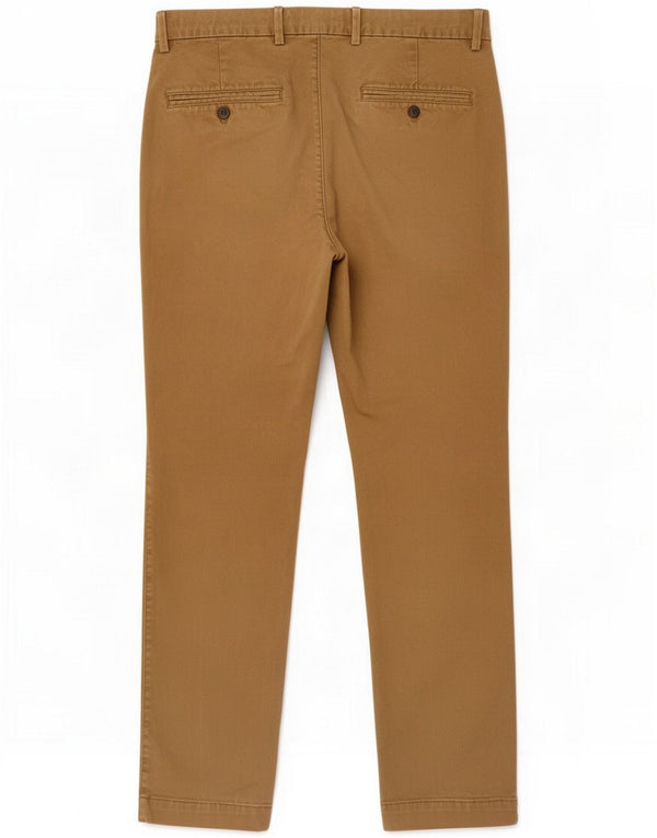 Gap Mens Slim Chino Calças W32 L30 Algodão Marrom