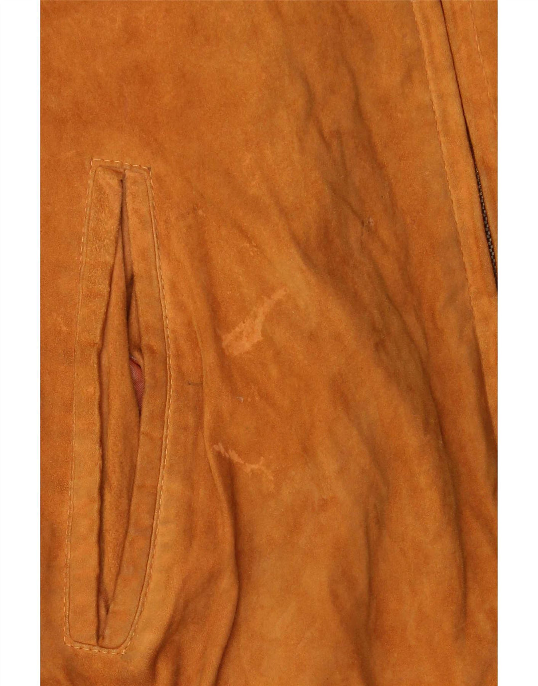 Jaqueta bomber masculina vintage de camurça IT 54 2XL couro marrom