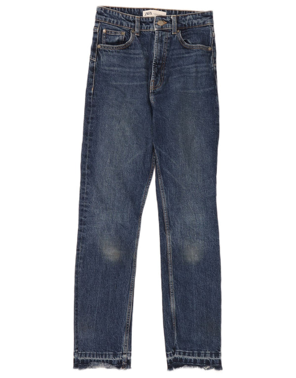 Zara Jeans Slim Feminino EU 34 XS W24 L28 Azul Marinho