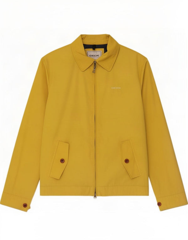 Jaqueta corta-vento masculina Geox Respira UK 40 grande poliéster amarelo