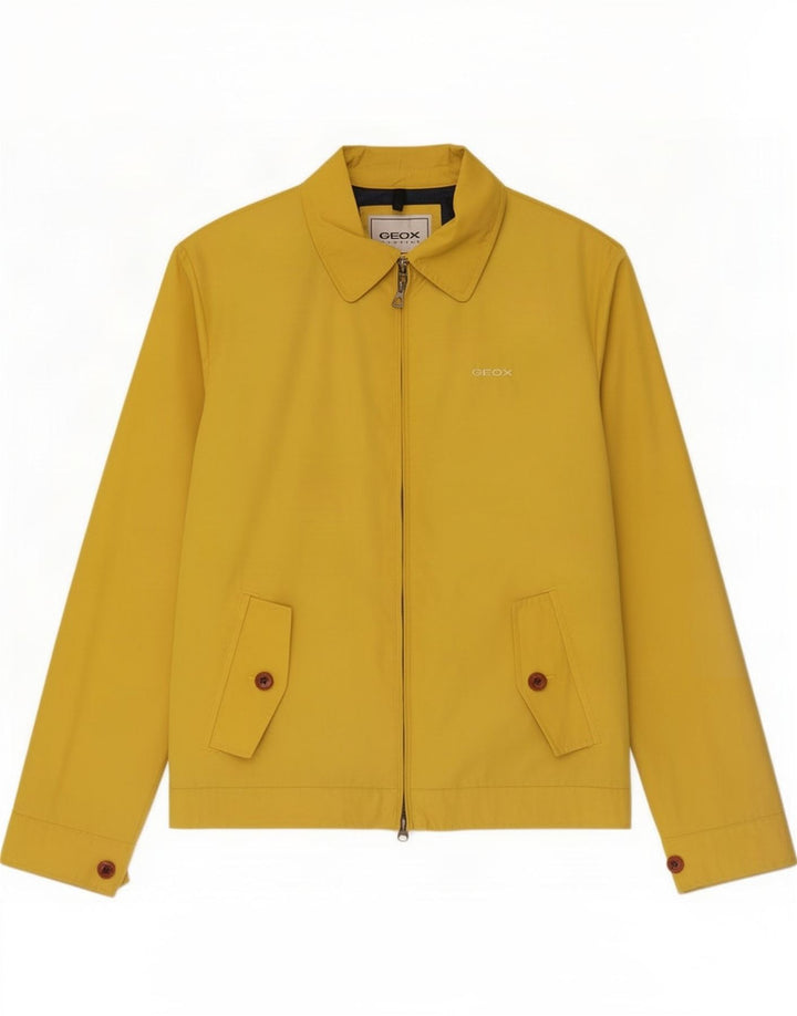 Jaqueta corta-vento masculina Geox Respira UK 40 grande poliéster amarelo