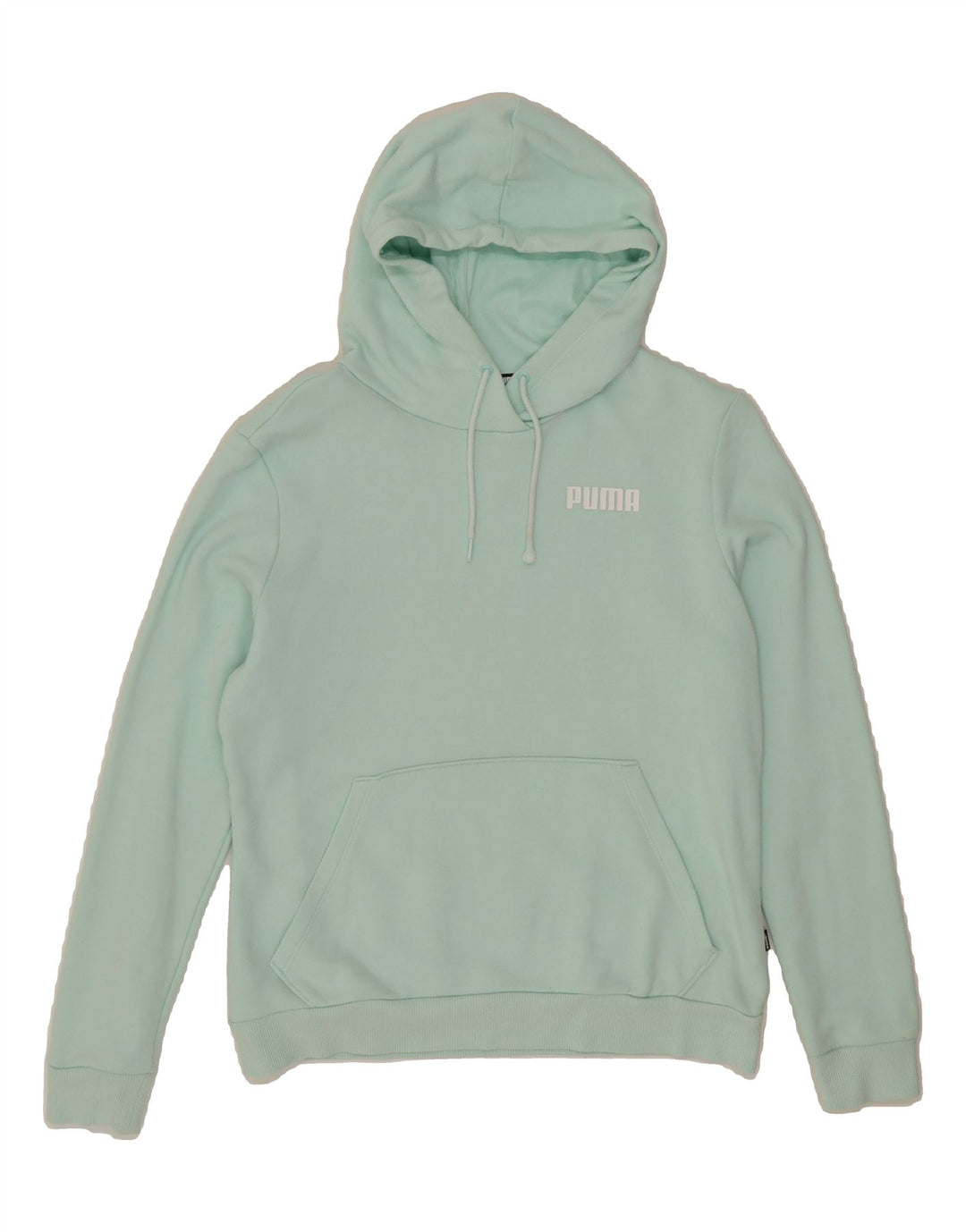 PUMA Womens Hoodie Jumper UK 14 Medium Turquoise Cotton Vintage Puma and Second-Hand Puma from Messina Hembry 