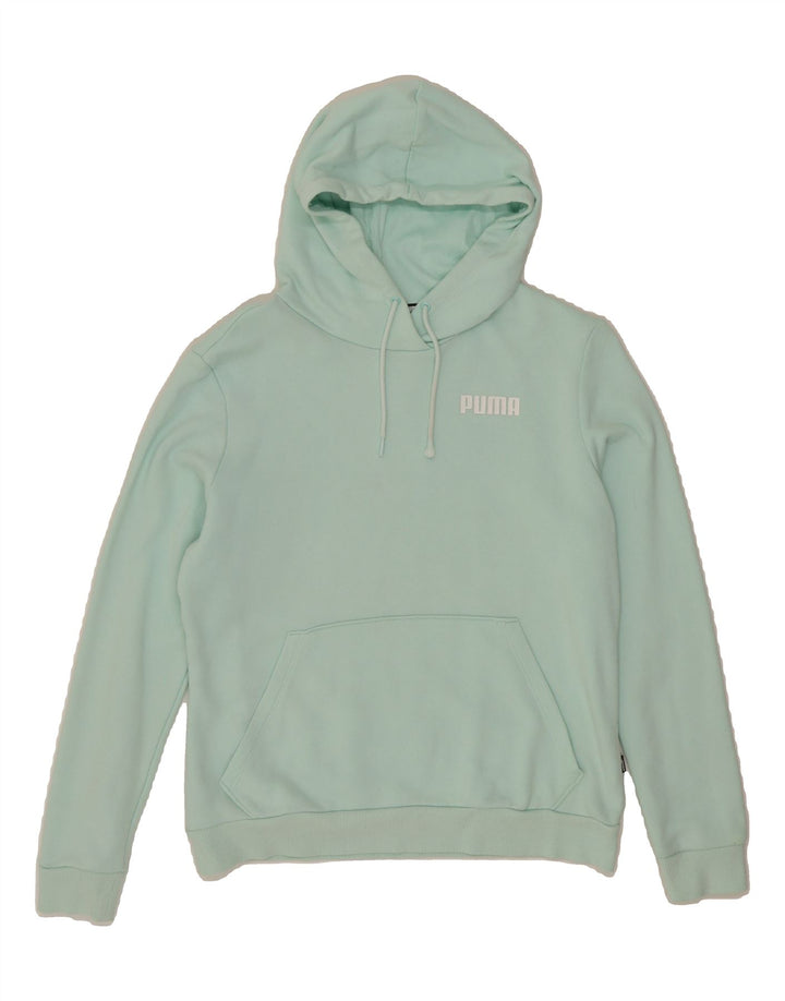 PUMA Womens Hoodie Jumper UK 14 Medium Turquoise Cotton Vintage Puma and Second-Hand Puma from Messina Hembry 