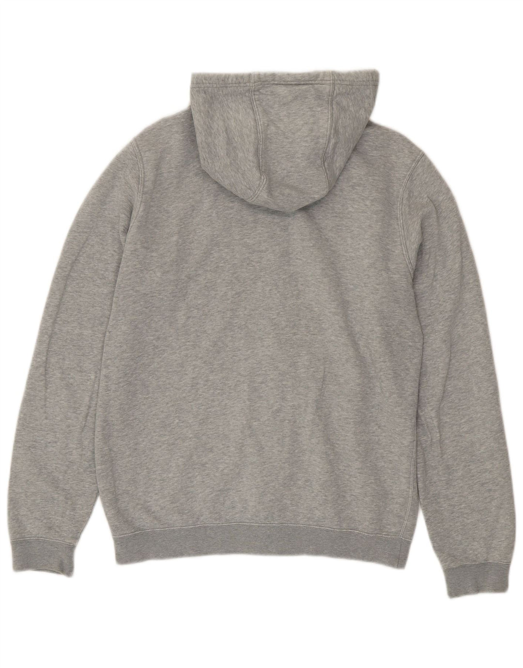 Suéter masculino NIKE com capuz e zíper cinza médio algodão manchado