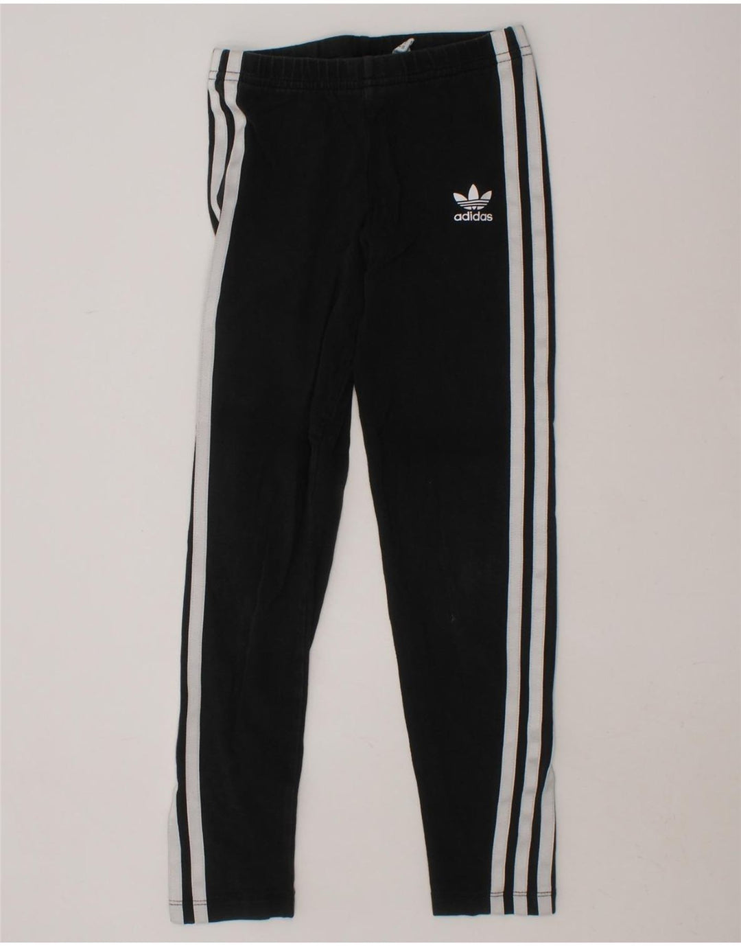 ADIDAS Girls Leggings 7-8 Years  Black Cotton Vintage Adidas and Second-Hand Adidas from Messina Hembry 