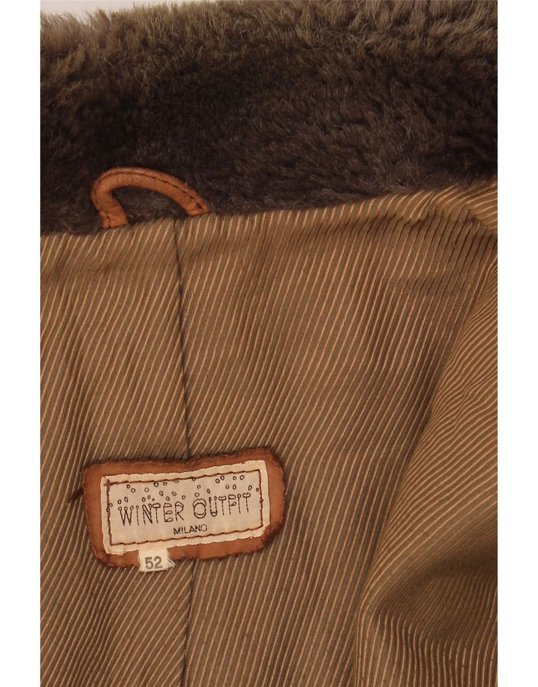 Jaqueta de couro masculina VINTAGE IT 52 XL marrom colorblock