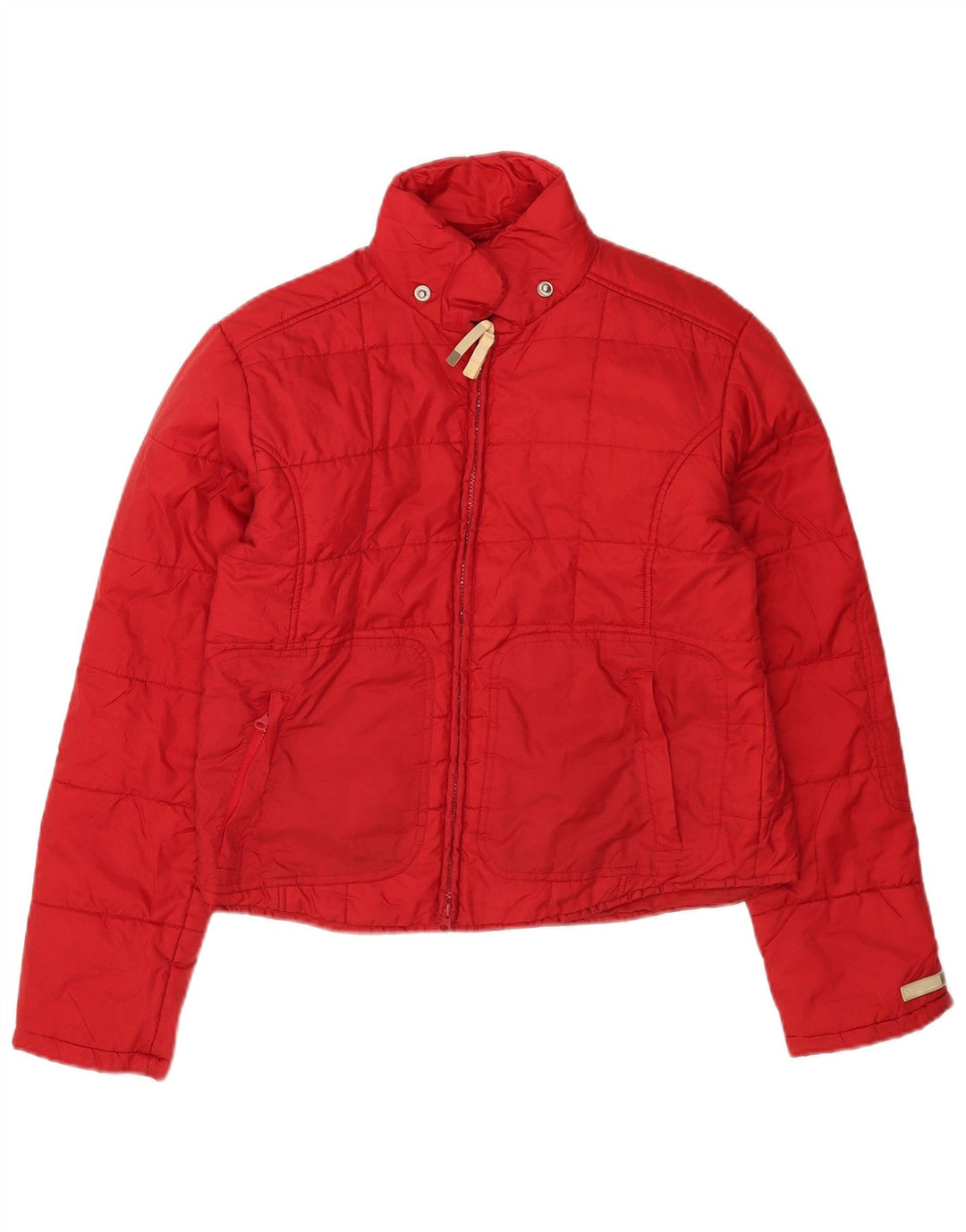 Zara Womens Trafaluc Jaqueta Acolchoada Reino Unido 16 Grande Vermelho